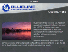 Tablet Screenshot of bluelineelectric.com